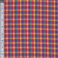 Textile Creations Textile Creations RW0134 Rustic Woven Fabric; Plaid Aqua; Orange And Fuchsia; 15 yd. RW0134